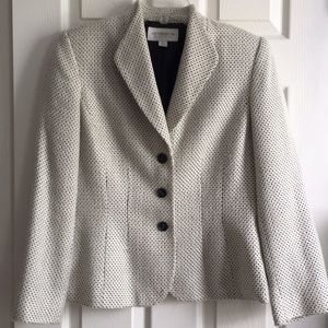Cream and Black Petite Blazer